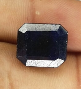 blue Sapphire neelam Loose Gemstone 12 Carat rectangular