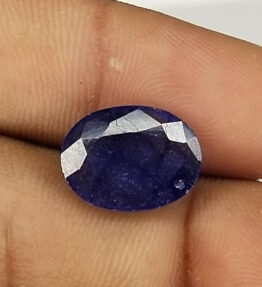 Kalyan Gems blue Sapphire neelam  Stone Oval Cut Very Nice Looking Unique Gemstone 4.7 Carat Oval Shape unheated blue sapphire
