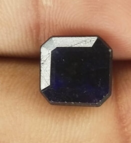 Kalyan Gems Very Nice Looking blue Sapphire neelam  Loose Gemstone 6 Carat square  Shape indra neelam