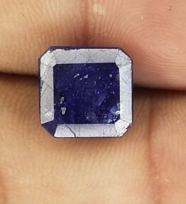 Kalyan Gems Very Nice Looking Oval Cut blue Sapphire neelam  Stone  7.7 Carat square  Shape certified blue sapphire