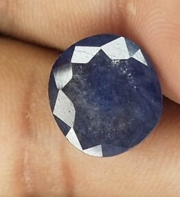 Kalyan Gems Very Nice Certified blue Sapphire neelam Gemstone 9.4 Carat Oval Shape jathi neelam stone