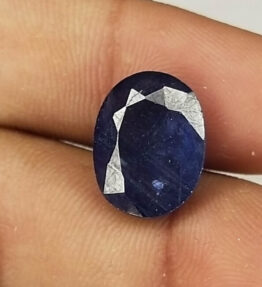 Kalyan Gems blue Sapphire neelam Certified Gemstone Best Quality  8.9 Carat cushion  Shape blue safaya gem