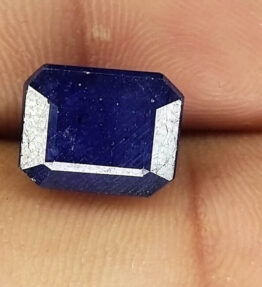 Kalyan Gems Good Looking Certified Oval blue Sapphire neelam  Gemstone  8.1 Carat rectangular Shape blue sapphire