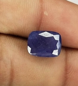 Kalyan Gems blue Sapphire neelam Oval Cut Loose Gemstone 100% Certified  6.1 Carat rectangular Shape blue sapphire stone