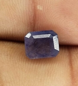 Kalyan Gems Very Rare 100% Natural blue Sapphire neelam Gemstone 3.6 Carat rectangular Shape sapphire gem