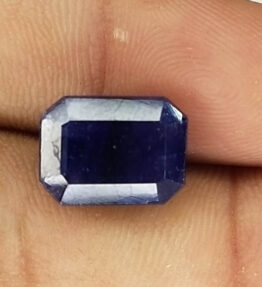 Kalyan Gems Natural Certified   blue Sapphire neelam  Gemstone 8.5 Carat rectangular Shape neelam stone original