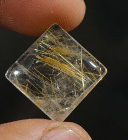 GRA Certified Golden Rutile Quartz Stone Original Square Cut Gemstone 7.25 Ct to 22 Ct