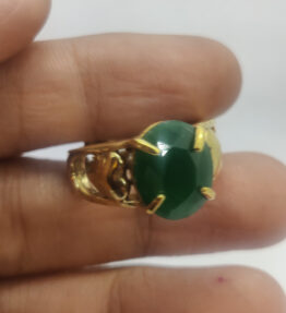 Panchdhatu Emerald Ring Stone Original Certified Panna Ring Gemstone Adjustable