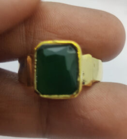 Panchdhatu Emerald Ring Stone Original Certified Panna Ring Gemstone Adjustable