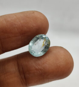GRA Certified Aquamarine Gemstone Original Untreated Beruj stone  3.7 Carat ( 4.07 Ratti )