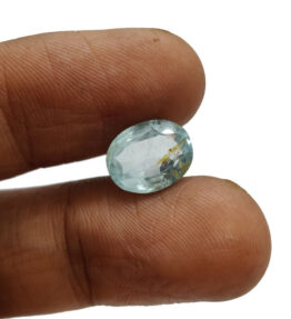 GRA Certified Aquamarine Gemstone Original Untreated Beruj stone  4 Carat ( 4.4 Ratti )