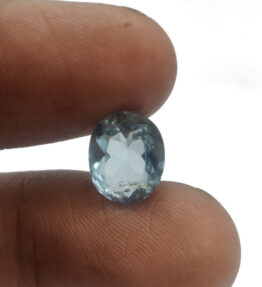 GRA Certified Blue Topaz Gemstone Original Untreated Success stone   3.2 Carat ( 3.52 Ratti )