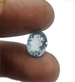 GRA Certified Blue Topaz Gemstone Original Untreated Success stone   3.1 Carat ( 3.41 Ratti )