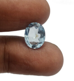 GRA Certified Blue Topaz Gemstone Original Untreated Success stone   2.7 Carat ( 2.97 Ratti )