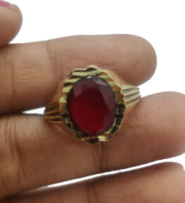 Panchdhatu Hessonite Garnet Ring Stone Original Certified Gomed Gemstone Adjustable