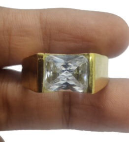 Panchadhatu  American diamond Ring  Certified zircon Ring Adjustable