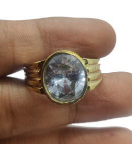 Panchadhatu Natural Cubic Zirconia Ring for Unisex Certified zircon Ring Adjustable